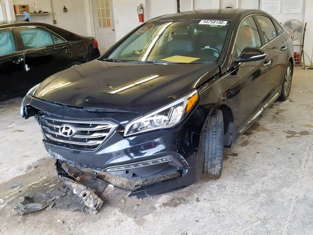 5NPE34AF0GH272147 - 2016 HYUNDAI SONATA SPO BLACK photo 2