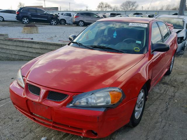 1G2NE52F64C209757 - 2004 PONTIAC GRAND AM S RED photo 2