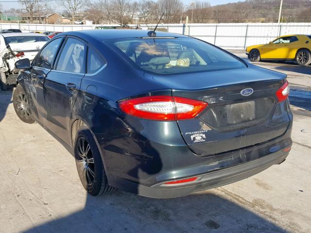 3FA6P0G72ER251897 - 2014 FORD FUSION S BLACK photo 3