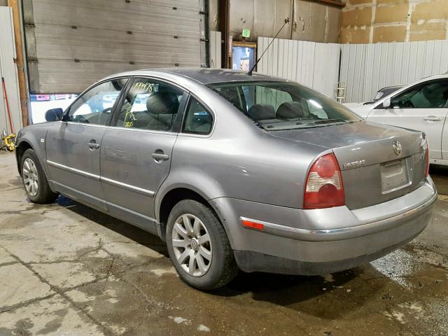 WVWPD63B93P049020 - 2003 VOLKSWAGEN PASSAT GLS GRAY photo 3