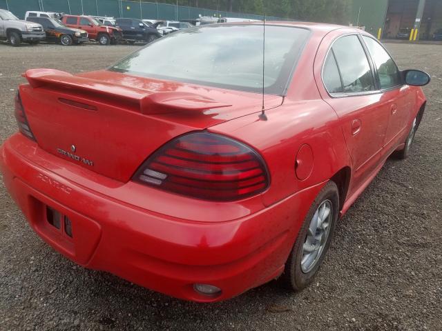1G2NF52EX4M698517 - 2004 PONTIAC GRAND AM S RED photo 4