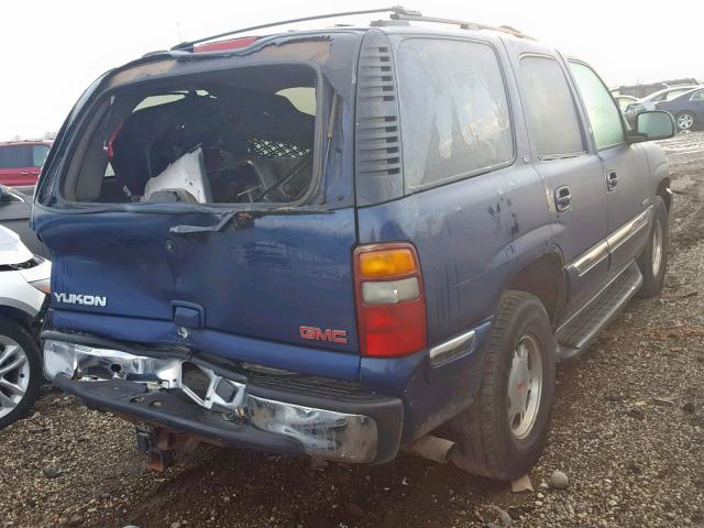 1GKEK13T91J207711 - 2001 GMC YUKON BLUE photo 4