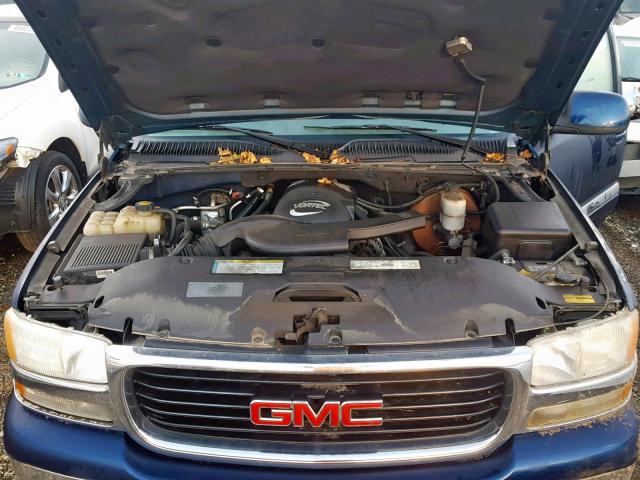 1GKEK13T91J207711 - 2001 GMC YUKON BLUE photo 7