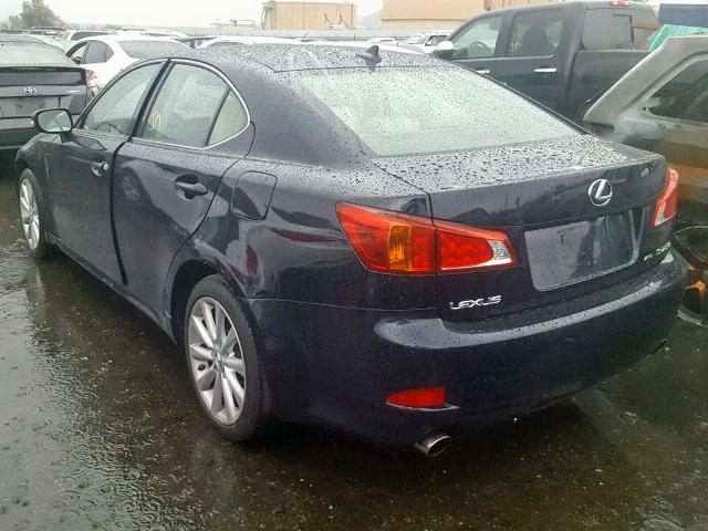 JTHCK262695035054 - 2009 LEXUS IS 250 BLUE photo 3