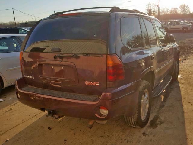 1GKDT13S262334270 - 2006 GMC ENVOY BURGUNDY photo 4