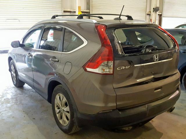 5J6RM3H79CL004401 - 2012 HONDA CR-V EXL BROWN photo 3