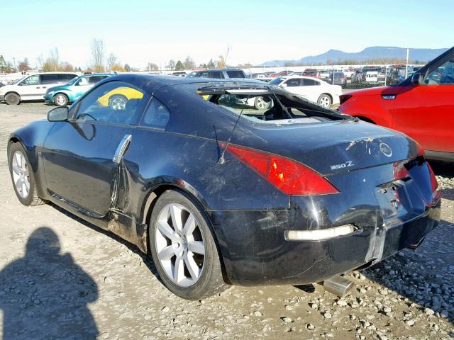 JN1AZ34E04M150208 - 2004 NISSAN 350Z COUPE BLACK photo 3