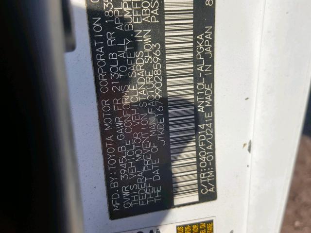 JTKDE167990285963 - 2009 TOYOTA SCION TC Ağ foto 10