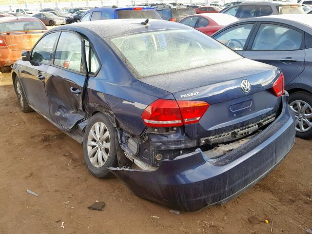 1VWAT7A31EC097810 - 2014 VOLKSWAGEN PASSAT S BLUE photo 3