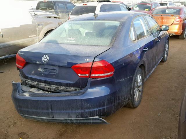 1VWAT7A31EC097810 - 2014 VOLKSWAGEN PASSAT S BLUE photo 4