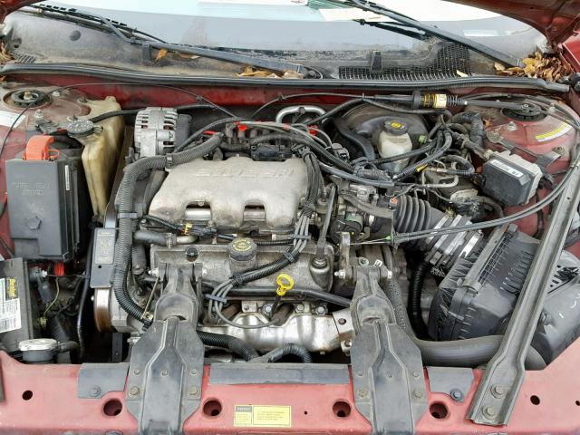 1G2WK52J81F114130 - 2001 PONTIAC GRAND PRIX მუქწითელი ფოტო 7