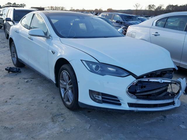 5YJSA1H19EFP59098 - 2014 TESLA MODEL S WHITE photo 1