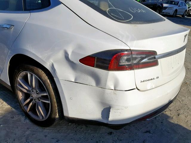 5YJSA1H19EFP59098 - 2014 TESLA MODEL S WHITE photo 10