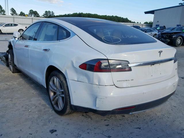 5YJSA1H19EFP59098 - 2014 TESLA MODEL S WHITE photo 3