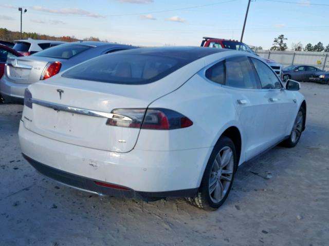 5YJSA1H19EFP59098 - 2014 TESLA MODEL S WHITE photo 4