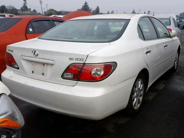 JTHBF30G930114913 - 2003 LEXUS ES 300 WHITE photo 4