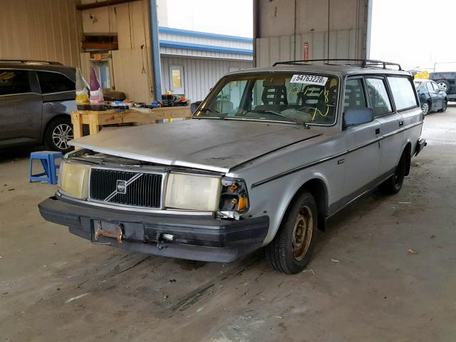 YV1AA8256L1877898 - 1990 VOLVO 240 DL GRAY photo 2