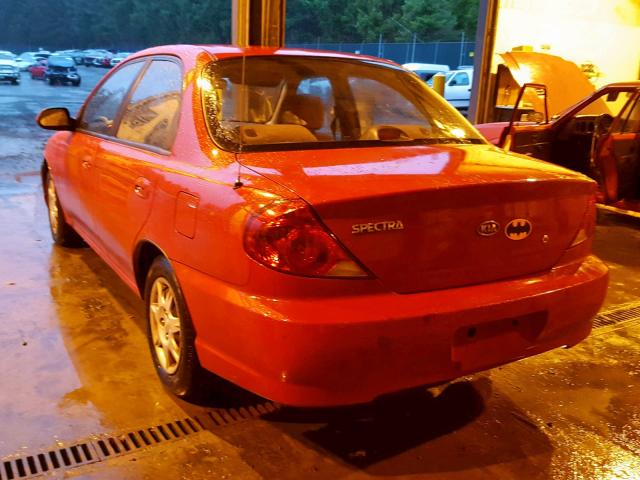 KNAFB121925202953 - 2002 KIA SPECTRA BA RED photo 3