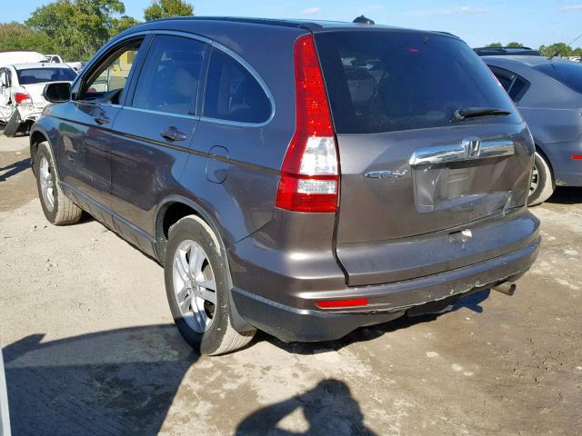 5J6RE3H77AL011342 - 2010 HONDA CR-V EXL GRAY photo 3