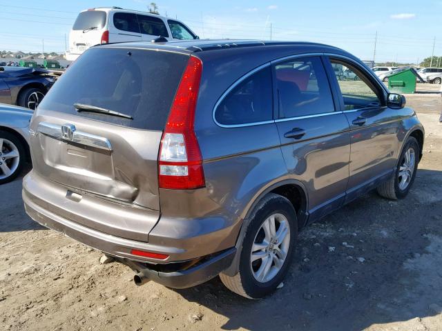 5J6RE3H77AL011342 - 2010 HONDA CR-V EXL GRAY photo 4