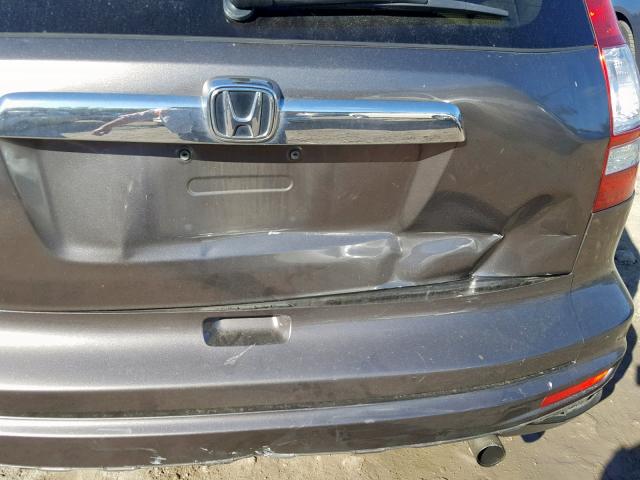 5J6RE3H77AL011342 - 2010 HONDA CR-V EXL GRAY photo 9