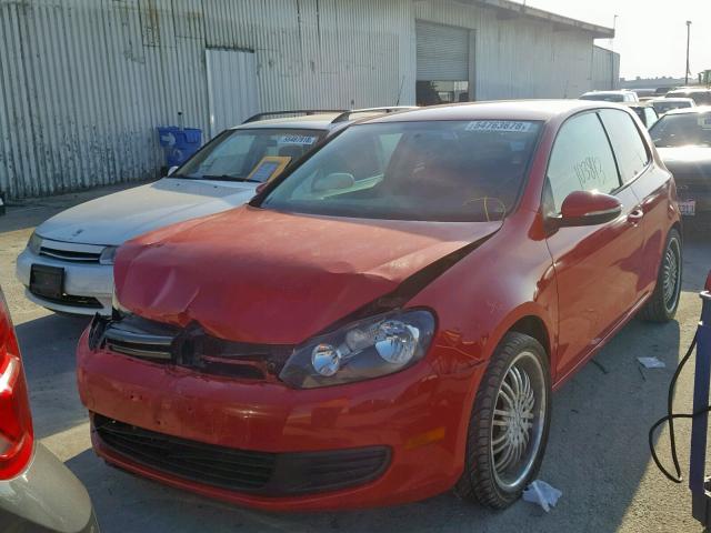 WVWBB7AJ5CW046444 - 2012 VOLKSWAGEN GOLF RED photo 2