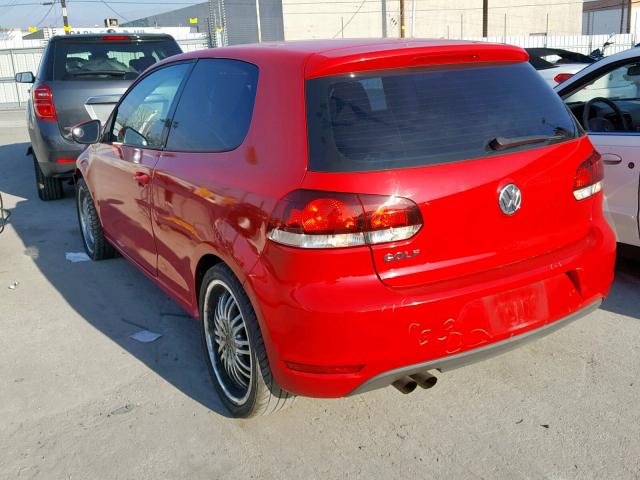 WVWBB7AJ5CW046444 - 2012 VOLKSWAGEN GOLF RED photo 3