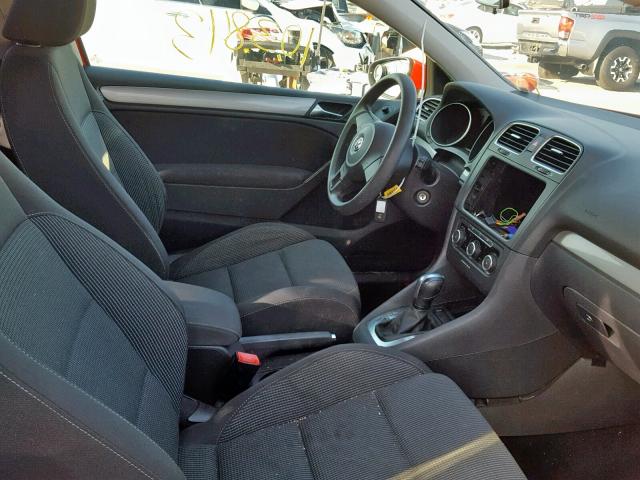 WVWBB7AJ5CW046444 - 2012 VOLKSWAGEN GOLF RED photo 5