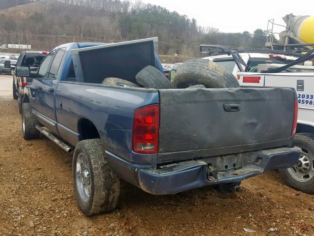 1D7KS28C16J154139 - 2006 DODGE RAM 2500 S BLUE photo 3