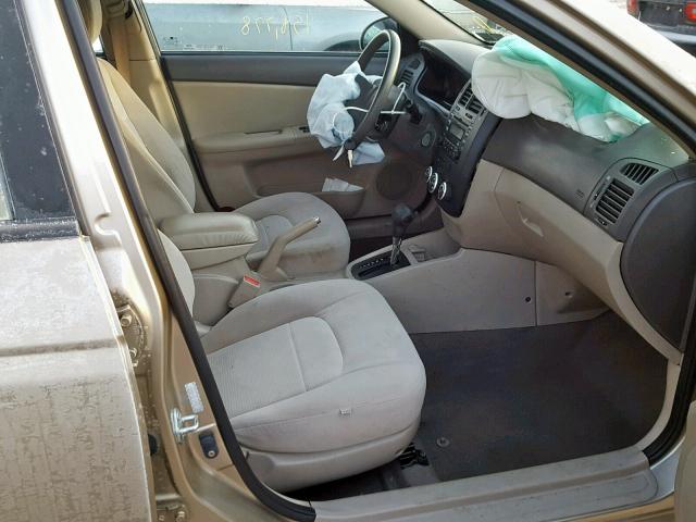 KNAFE122285549419 - 2008 KIA SPECTRA EX GOLD photo 5