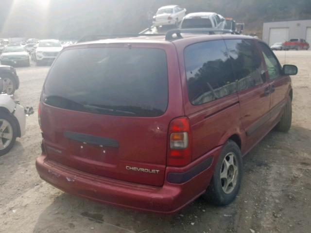 1GNDX03E74D141741 - 2004 CHEVROLET VENTURE MAROON photo 4