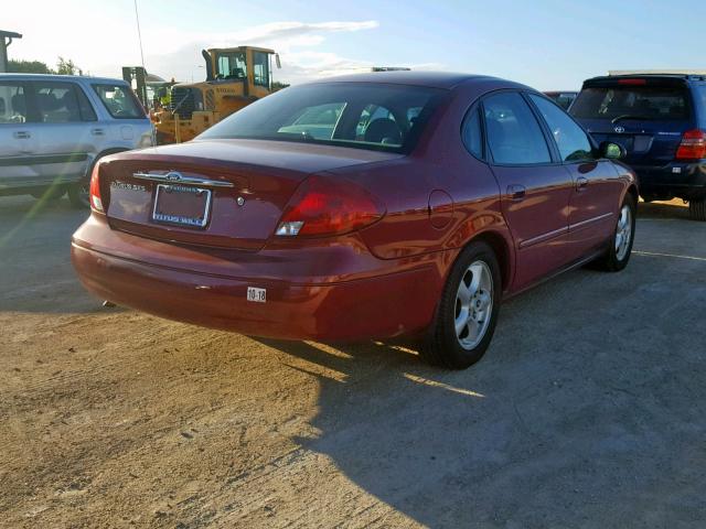 1FAFP55U03G187403 - 2003 FORD TAURUS SES RED photo 4