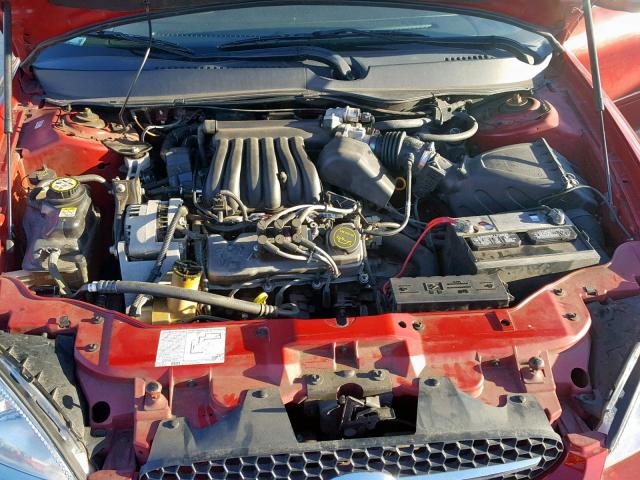 1FAFP55U03G187403 - 2003 FORD TAURUS SES RED photo 7