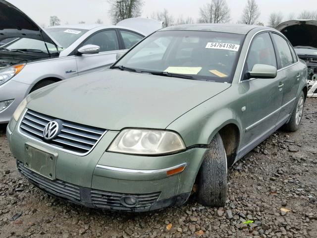 WVWPD63BX3P342845 - 2003 VOLKSWAGEN PASSAT GLS GREEN photo 2