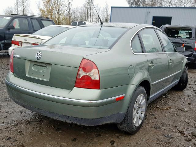 WVWPD63BX3P342845 - 2003 VOLKSWAGEN PASSAT GLS GREEN photo 4