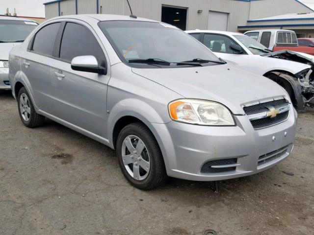 KL1TD56E69B642894 - 2009 CHEVROLET AVEO LS SILVER photo 1
