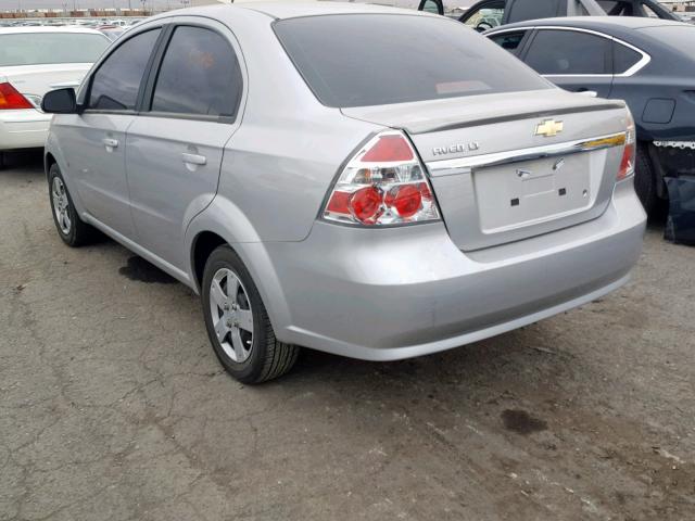 KL1TD56E69B642894 - 2009 CHEVROLET AVEO LS SILVER photo 3