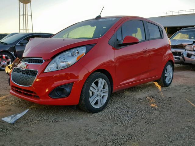 KL8CD6S9XFC797910 - 2015 CHEVROLET SPARK 1LT RED photo 2