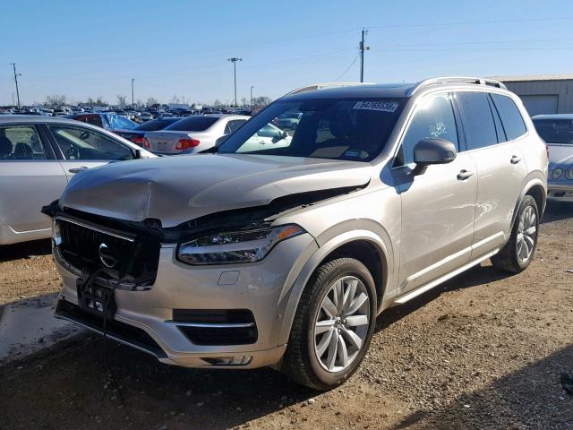 YV4A22PK5G1022157 - 2016 VOLVO XC90 T6 BEIGE photo 2