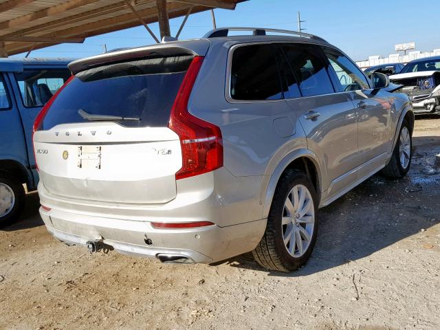 YV4A22PK5G1022157 - 2016 VOLVO XC90 T6 BEIGE photo 4