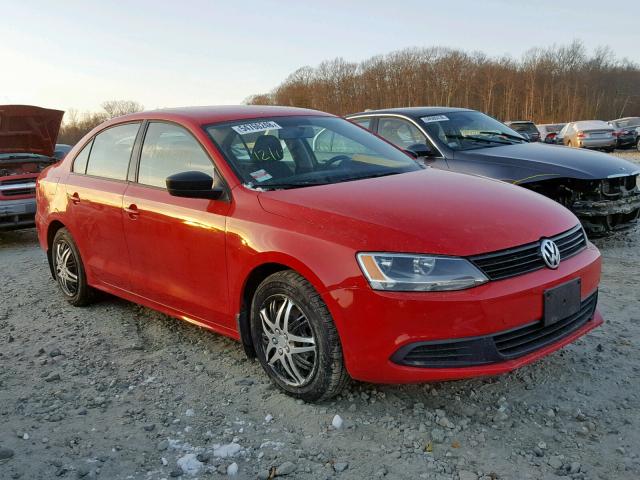 3VW1K7AJ6CM382807 - 2012 VOLKSWAGEN JETTA BASE 红色 照片 1