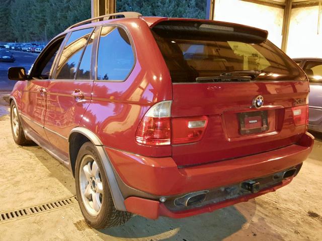 5UXFA93574LE81356 - 2004 BMW X5 4.8IS RED photo 3