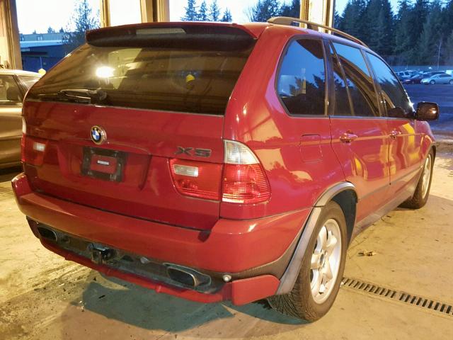5UXFA93574LE81356 - 2004 BMW X5 4.8IS RED photo 4