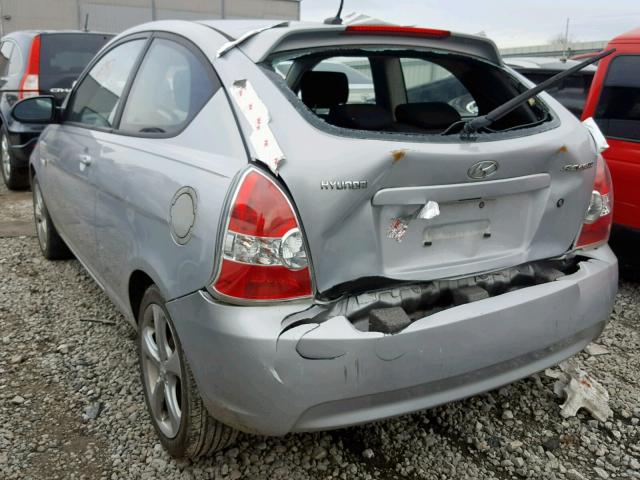 KMHCN36C89U139263 - 2009 HYUNDAI ACCENT SE SILVER photo 3