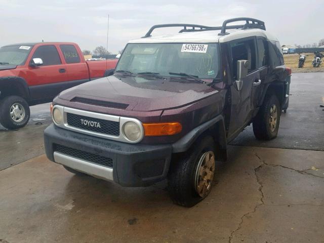 JTEBU11F570026492 - 2007 TOYOTA FJ CRUISER MAROON photo 2