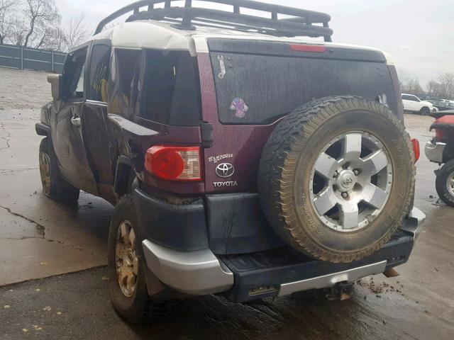 JTEBU11F570026492 - 2007 TOYOTA FJ CRUISER MAROON photo 3