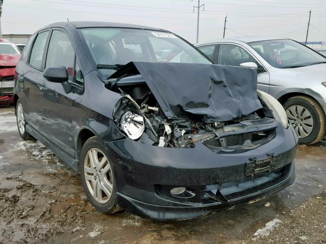 JHMGD386X7S007841 - 2007 HONDA FIT S BLACK photo 1