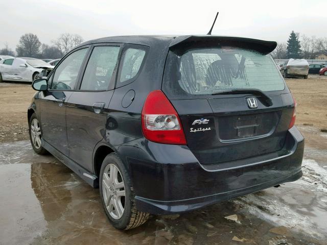 JHMGD386X7S007841 - 2007 HONDA FIT S 黑色 照片 3