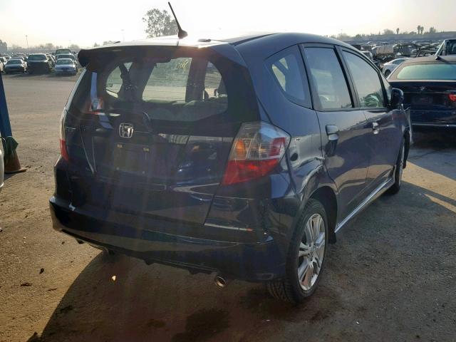 JHMGE88679S024836 - 2009 HONDA FIT SPORT BLUE photo 4