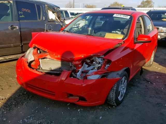 KL1TD5DE3AB130064 - 2010 CHEVROLET AVEO LS RED photo 2